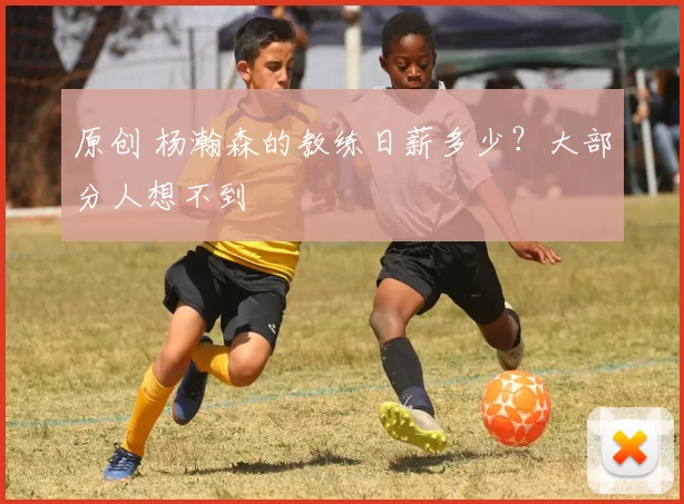原创 杨瀚森的教练日薪多少？大部分人想不到